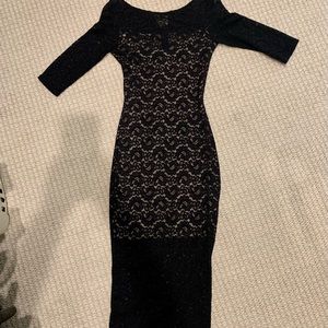 Black Lace Midi Dress XS/SM